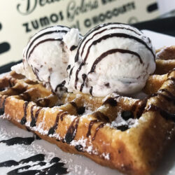WAFFLE WITH ICE CREAM
